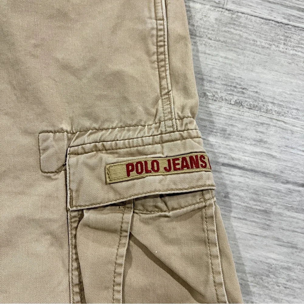 Ralph Lauren Shorts Men Size 31 Tan Vintage Polo Jeans Freighter Cargos Military